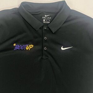 Nike Black Polo with Colorful Embroidery
